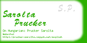 sarolta prucker business card